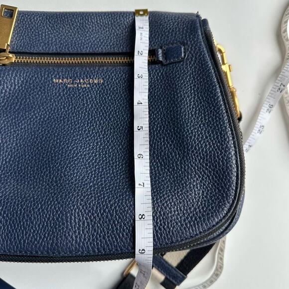 MARC By Marc Jacobs Gotham Leather Saddle Bag in Navy - Picture 4 of 16